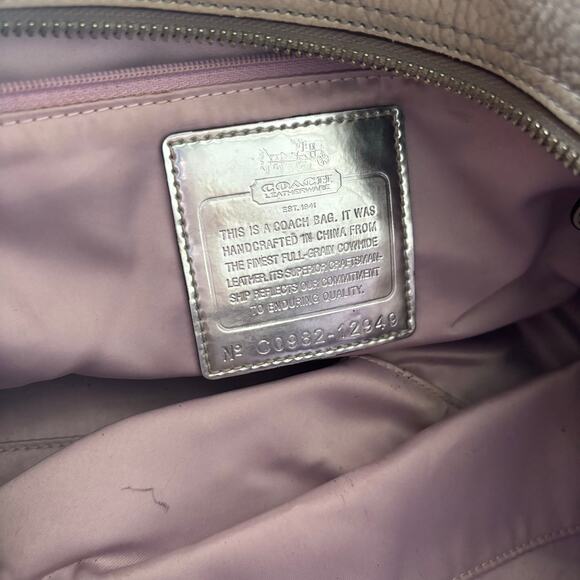 Coach Madison Sabrina Satchel Bag Gray Leather Handbag Purse Strap Large 12949 - Picture 10 of 13